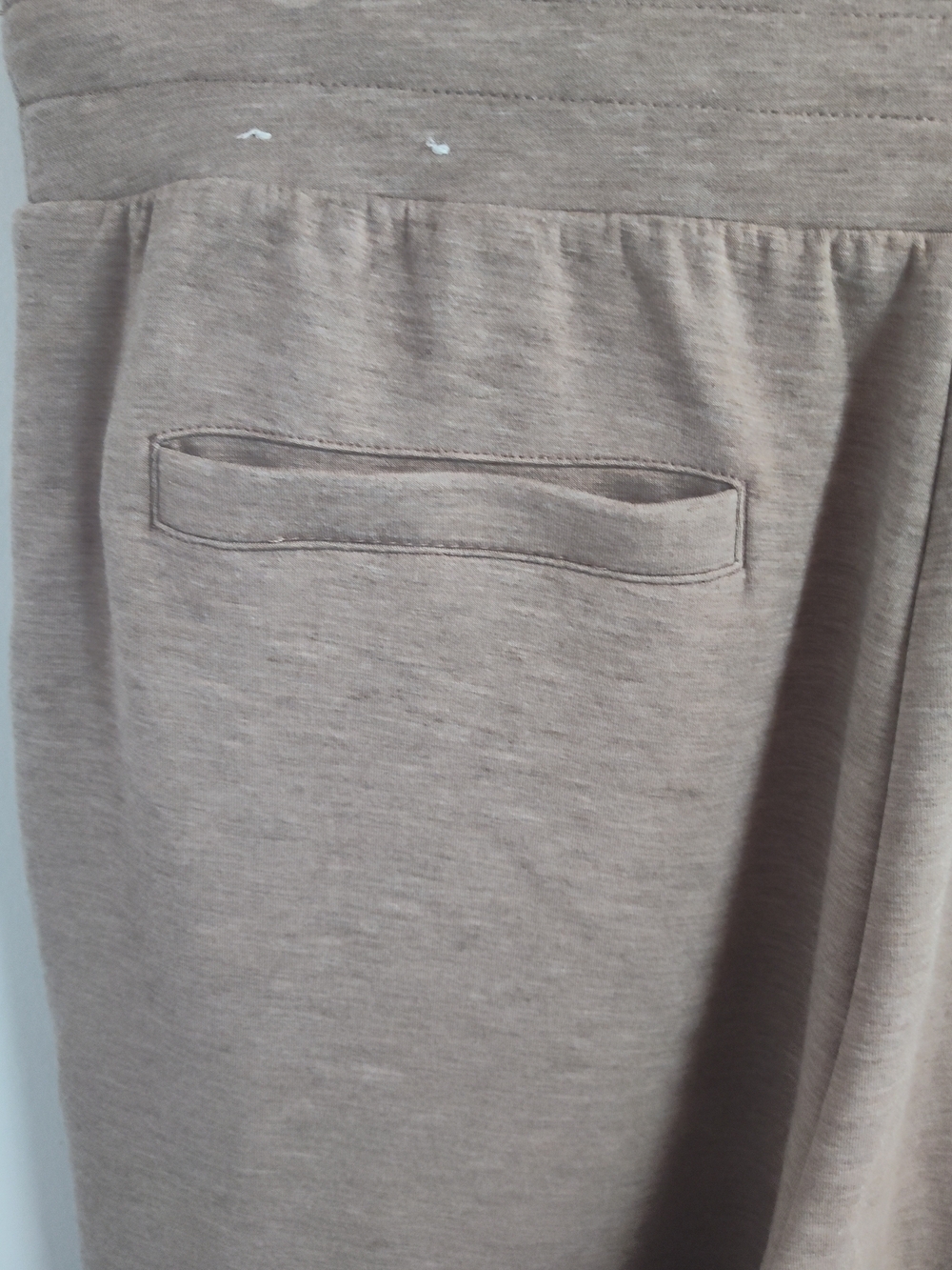 Talbots Airknit Stretch Natural Light Brown Heather Wide Crop Leg Pant | Medium - Picture 3 of 8